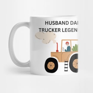 Husband dad trucker legend Mug